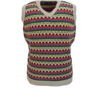 Mazeys Mens Classic Retro Tank Tops (UK, Alpha, XL, Regular, Regular, Beige)