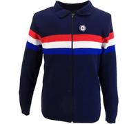 Mazeys Mens 'Gallagher' Zip Through Fine Gauge Polo (UK, Alpha, M, Regular, Regular, Navy)