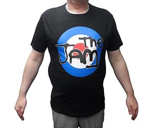 Mazeys Mens Offical The Jam T Shirts (Large, Black Target)