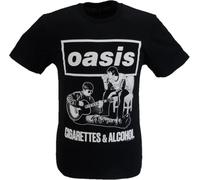 Mazeys Mens Official Oasis T Shirt… (UK, Alpha, M, Regular, Regular, Cigarettes & Alcohol Illustration Mono)