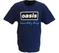 Mazeys Mens Official Oasis T Shirt… (UK, Alpha, M, Regular, Regular, Navy Definitely Maybe Logo)