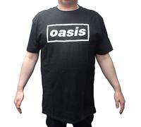 Mazeys Mens Official Oasis T Shirts (Large, Decca Black)