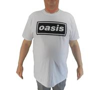 mazeys Mens Official Oasis T Shirts (X Large, Decca White)