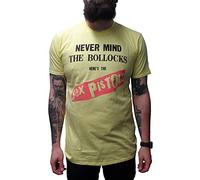 Mazeys Mens Official Sex Pistols T Shirts (Medium, Yellow)