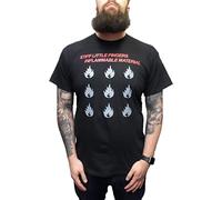 Mazeys Mens Official Stiff Little Fingers T Shirts Inflammable Material Size L