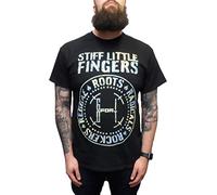 Mazeys Mens Official Stiff Little Fingers T Shirts Roots Size L