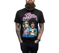 Mazeys Mens Thin Lizzy Officially Licensed T Shirt Vagabonds with Tracklist 2XL