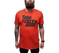 Mazeys Mens Thin Lizzy Officially Licensed T Shirts Medium Red Logo