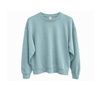 Mazine - Genderless Natural Dye Sweatshirt - Jumper size XS, turquoise/white