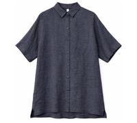 Mazine - Women's Linen Shirt Dress - Dress size XS, blue
