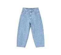 Mazine - Women's Printed Barrel Leg Denim Pants - Jeans size S, blue
