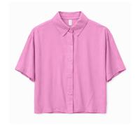 Mazine - Women's Short Sleeve Viscose Shirt - Blouse size M, pink/white