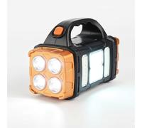 Mazo Moon Double-Sided Solar Lantern - Rechargeable LED Flashlight with 4 Modes, USB & Solar Charging, Portable Waterproof Torch with Handle for Camping, Hiking, Night Travel & Emergencies