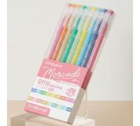 Mazo Moon Gel Pen Set - 0.5mm Medium Tip, Visible Ink Level, Large Capacity Coloured Pens for Journaling, DIY Cards & Office Use, 9 Pack with 18 Colours (Turquoise)