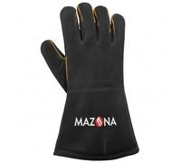 Mazona Heat Resistant Gauntlet Glove, Black | Fireproof, right hand glove, for fireplace, oven, stove, BBQ & grill use, one size fits all