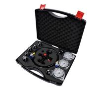 Mazonda Hydraulic Nitrogen Accumulator Charging Kit, Nitrogen Pressure Test Kit with 3 Gauges 1300 3500 5500 psi & 6 Adapters, Gas Hose & Main Valve Body, Nitrogen Fill Kit, Gas Charging Tools