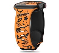 Mazuboho Halloween Band Compatible with Apple Watch Bands for Women 49mm 46mm 45mm 44mm 42mm(S1-3), Adjustable Waterproof Silicone Pumpkin Bat iWatch Strap Series 10 9 8 7 6 5 4 3 2 1 SE Ultra Ultra2
