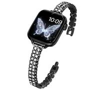 Mazuboho Slim Bling Strap Compatible with Apple Watch Bands for Women 38mm 40mm 41mm 42mm 44mm 45mm 49mm Diamond Metal for iWatch Bands Ultra 2/Ultra Series