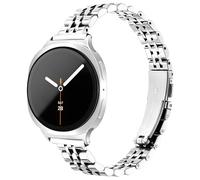 Mazuboho Slim Metal Band for Samsung Galaxy Watch 8 Band 7 6 5 4 FE 40mm 44mm, Galaxy Watch 8/6/4 Classic 42mm 46m 43mm 47mm, 5 Pro 46mm, Stainless Steel Thin Dressy Replacement Strap for Women Men