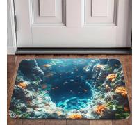 Mazulora 3D Optical Illusion Rug - Vortex & Bottomless Hole Design Non-Slip Doormat | Indoor/Outdoor Use for Entrance, Living Room, Playroom & Office (Color-S, 19.69×31.50in)