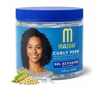 Mazuri Curly Perm Gel Activator 473ml - Lightweight Leave-In Curl Activator for Permed and Curly Hair, Defines and Refreshes Curls, Hydrates, Reduces Frizz, Non Greasy Daily Styling Gel