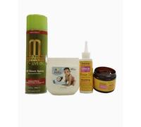 Mazuri Leave-In Collection Hair Gel Growth Oil With Olive Oil Sheen Spray