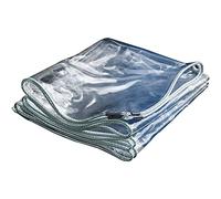 MAZY·URBAN Tarpaulin Sheet Clear Waterproof Heavy Duty PVC Tent Tarps Building Dust/Paint/Dirt/Rain Sheet With Eyelets,Thickness 0.3mm,350g/m²,3X6m