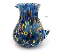 MAZZEGA ART & DESIGN - Classic Carafe in Hand-Blown Glass with Murano Murrine, "I Colori di Murano" line 1000 ml. Made in Italy (Blue, 1)