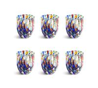 MAZZEGA ART & DESIGN - Shot Tequila Glasses in Hand-Blown and Hand-Crafted Glass with Murrine Murano The Colours of Murano Shot Model 70 ml Made in Italy