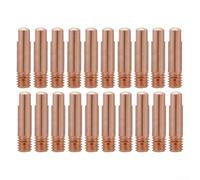 MB-15AK M6×25mm Gas Nozzle Set for MIG/MAG Welding Torch - 20-Piece Copper Alloy Tips with 0.6mm-1.2mm Bore Options, High The(0.9MM)
