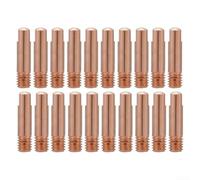 MB-15AK M6×25mm Gas Nozzle Set for MIG/MAG Welding Torch - 20-Piece Copper Alloy Tips with 0.6mm-1.2mm Bore Options, High The(0.6MM)