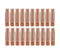 MB-15AK M6×25mm Gas Nozzle Set for MIG/MAG Welding Torch - 20-Piece Copper Alloy Tips with 0.6mm-1.2mm Bore Options, High The(1.0MM)