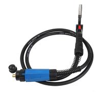 MB-15AK MIG/MAG Welding Torch with Flexible Head, 10 ft Cable, 0-250A Duty Cycle, Brass Nozzle & Phosphor Bronze Switch, for Industrial