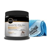 MB-20 Stone Granite Polishing Kit 8.5 Oz Granite Polishing Compound - 16x16 Microfiber Cloth - BUNDLE - 2 Items