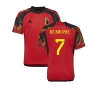 Belgium 2022 - 2023 Home Shirt - De Bruyne 7 in Red | Size: Medium Belgium Red M