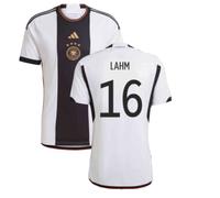 Germany Junior 2022 - 2023 Home Shirt - Lahm 16 in White | Size: 9-10 Years Germany White 9-10 Years