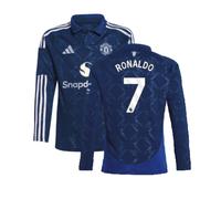 (MB) 2024-2025 Man Utd Long Sleeve Away Shirt (Kids) (Ronaldo 7)
