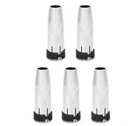 MB 24KD MIG Welding Torch Gas Nozzle, 5-Pack Conical Nozzle for MAG/MIG Welding, Heat-Resistant Plastic-Metal Construction, Silver