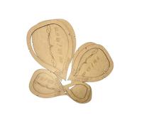 MB Cordas Macrame Leaf and Feather Cutting Template, Set of 4: 11.5", 9", 7" and 5" Wall Hanging Tool, Easy Way Cut Feathers, for Weaving, DIY Crafts (Brown, L Size Set)