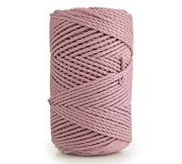 MB Cordas Macrame Rope 3 mm Colour 135 m, 0.5 kg - Coloured Cotton Rope - 3 Strands - Macrame Dream Catcher, Hanging for Plants and Walls, Wedding Decor - Dust Pink