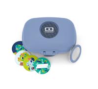 MONBENTO - Kids Snack Box MB Gram Infinity - Snack Box for Boys & Girls - Ideal for Lunches or Snacks at School/Park - BPA Free - Food Grade Safe - Blue