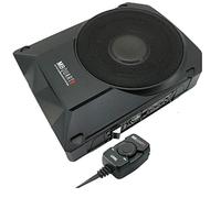 MB Quart RW-110A 800W Reference Series 10" Slim Low Profile Compact Underseat 4 Ohm Active Subwoofer Enclosure with Built in Amplifier for Car 3rd Generation Black