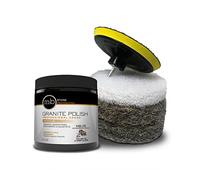 MB Stone MB-20 Polishing Kit - Granite Polishing, Granite Polishing Tool Stone Polish | Serpentine & Quartz | Ready to Use Set with Hogs Hair Pad & Pad Screwdriver, 8.5 Ounce Jar