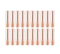 MB15 15AK MIG Welding Nozzle Set - 20pcs Heat Resistant Copper Tips for M6 Torch, 0.6mm to 1.2mm Hole Diameter, Wear Resistant Welding Consumables(1.0mm)