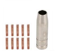 MB15 for mig Welding for contact Tips 0.6/0.8/1.0mm for Clarke SIP | Metal Construction, Fits MB15/14AK/15AK Torches, Includes for contact Tips & Shroud, For Clarke/SIP/MIG130-200 Welders
