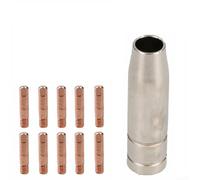 MB15 MIG Consumables Kit with Contact Tips Nozzle Holder Shroud Spares Suitable for Clarke SIP MIG130/140/200 Welding Torches Metal Parts (0.8mm)