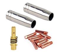 MB15 MIG Welding CONSUMABLES KIT Tips Nozzle Shroud 15AK Torch (Long) 13pc (0.8mm Tips)