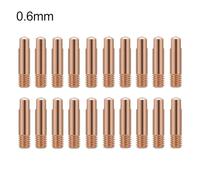 MB15AK MIG Welding Nozzle Tips, Copper 0.6-1.2 mm, 24 mm Length, M6 Thread, 20-Pack for MB15AK Torch