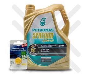 MB229.51 Engine Oil Petronas Syntium 3000 AV SAE 5W40 5L +FREE 5L SCREENWASH TAB