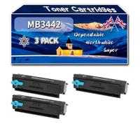 MB3442 Toner Cartridges Compatible for Lexmark B3340 dw B3442 dw MB3400 Series MB3442 adw MB 3442 i Printers, High-Definition Printing Effect with Chip, 1500 Pages (3 Pack Black)